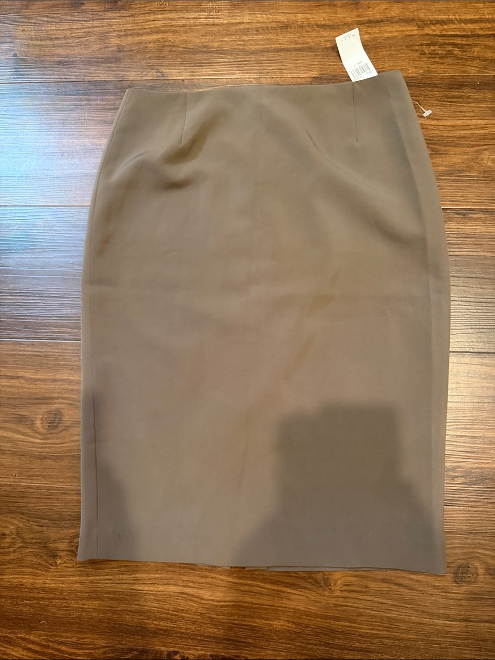 Tahari Taupe Pencil Midi Skirt